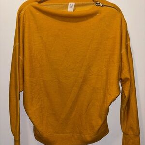 We The Free Off-the-Shoulder Mustard Sweater